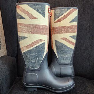Hunter Rain Boots British Flag Union Jack US Men’s 6 Female 7